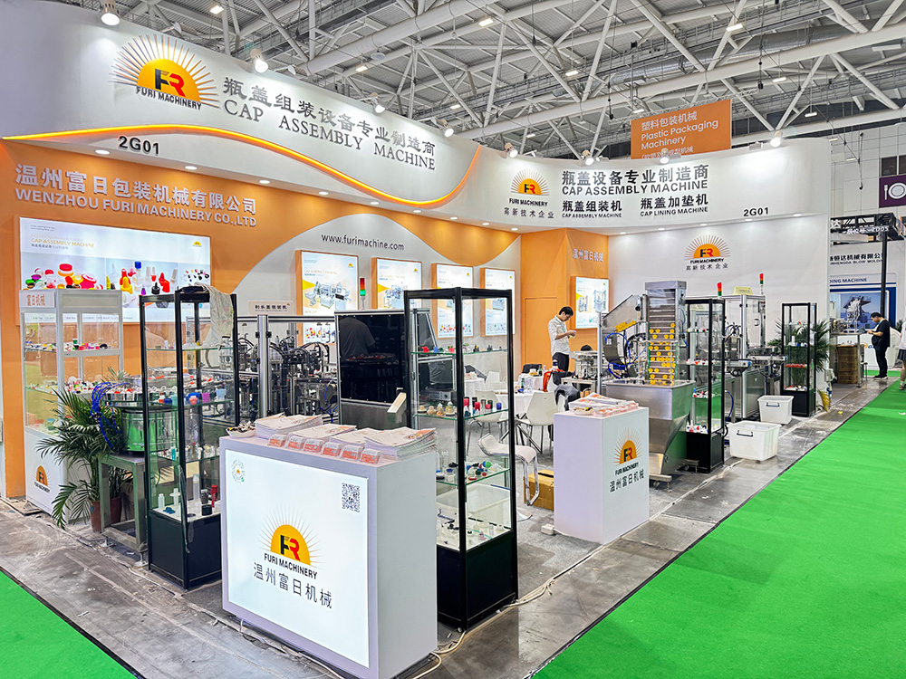 FURI assembly machine on the exhibition floor